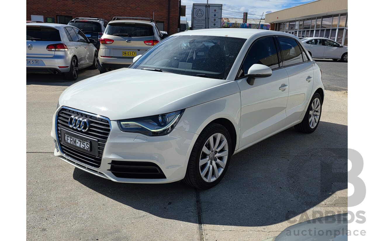 1/2014 Audi A1 Sportback 1.4 TFSI Ambition 8X MY14 5d Hatchback White 1.4L