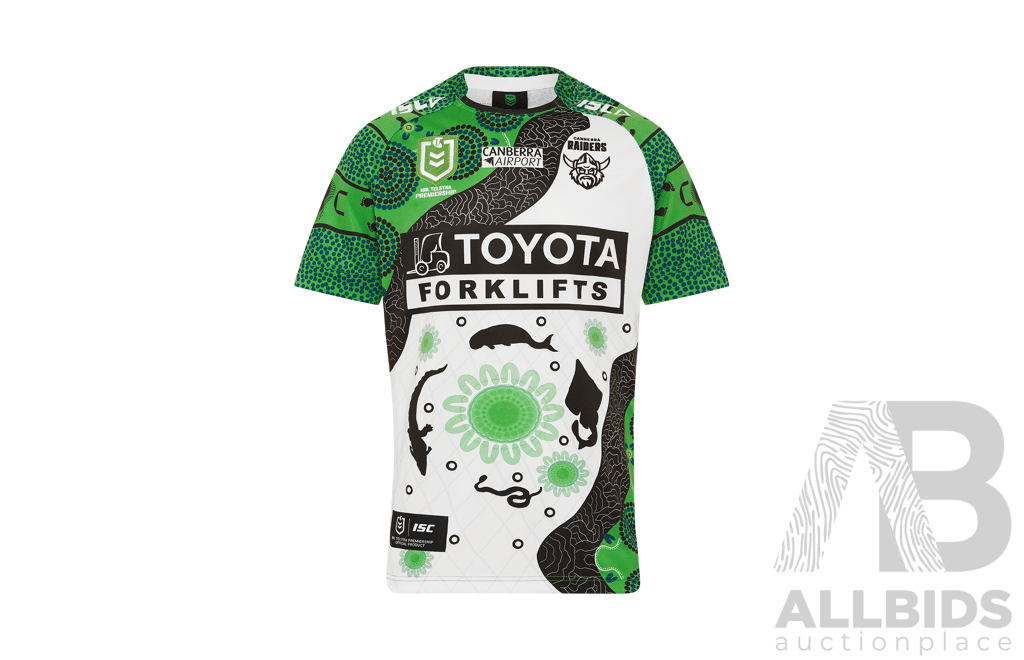 13. Corey Horsburgh - Match Worn and Signed Canberra Raiders 2025 Indigenous Jersey - Round 23 V Manly - Proceeds Towards The Raiders Foundation