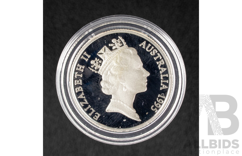 Australian RAM 1995 Silver Proof One Dollar Coin, Waltzing Matilda .925