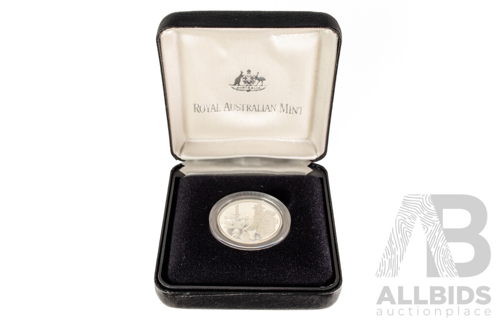Australian RAM 1995 Silver Proof One Dollar Coin, Waltzing Matilda .925