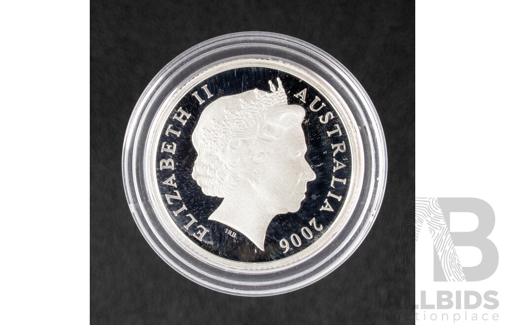 Australian RAM 2006 Silver One Dollar Coin, Fifty Years of Australian Television .999