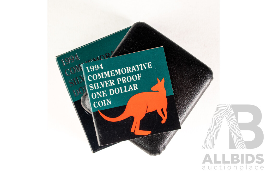 Australian RAM 1994 Silver Proof One Dollar Coin, Tenth Anniversary of the Replacement of the One Dollar Note .925