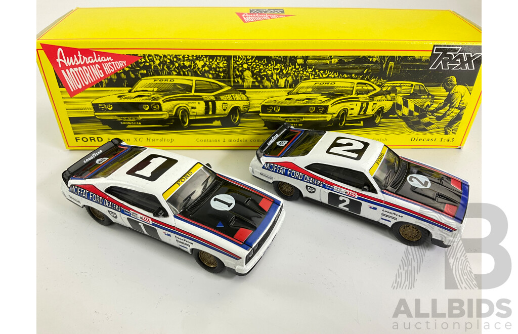 Trax Diecast 1977 XC Ford Falcons Commemorative Bathurst Finish, Allan Moffat and Colin Bond - 1:43 Scale