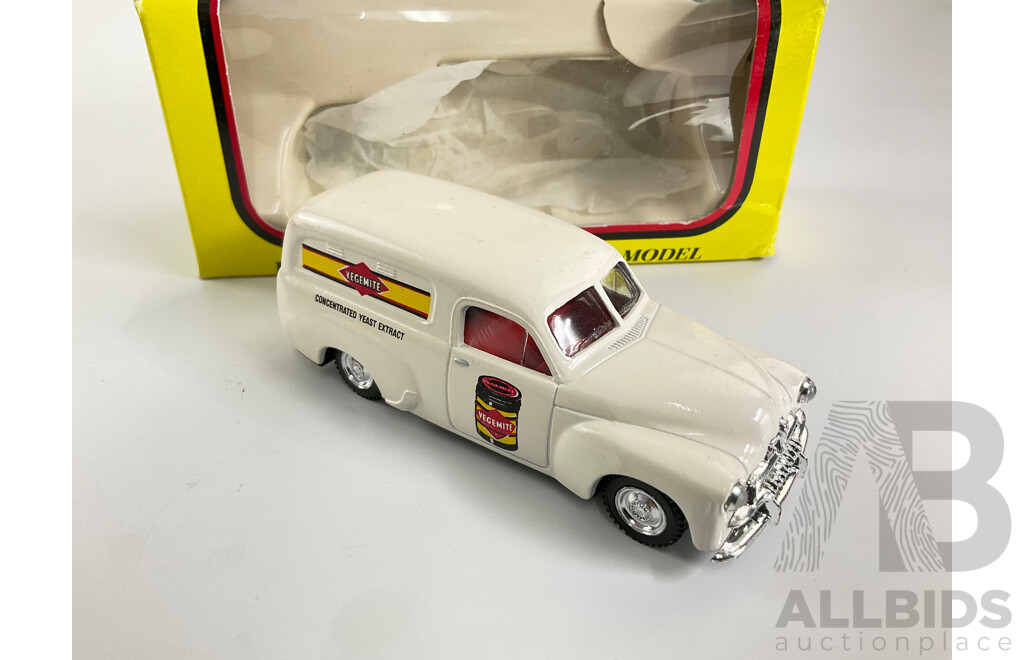 Trax Holden FJ Panel Van 1953 White Vegemite Livery 1:43 Scale Diecast Model TR02B