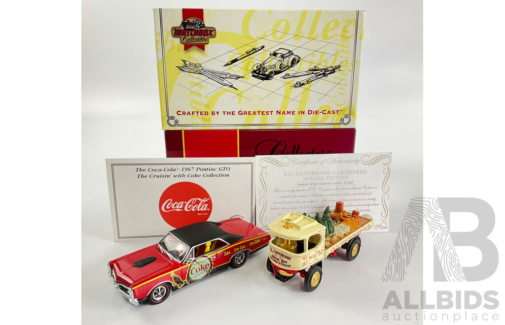 Matchbox Collectables Diecast 1967 Pontiac GTO and F.C Conybeare Gardeners Special Edition