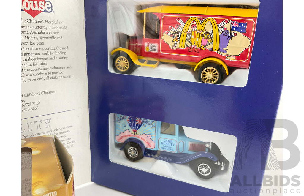 Matchbox Collectables Diecast 1996 Ronald Mcdonald House Camp Quality Set and the  Hangover 1969 Mercedes Benz 280 SE