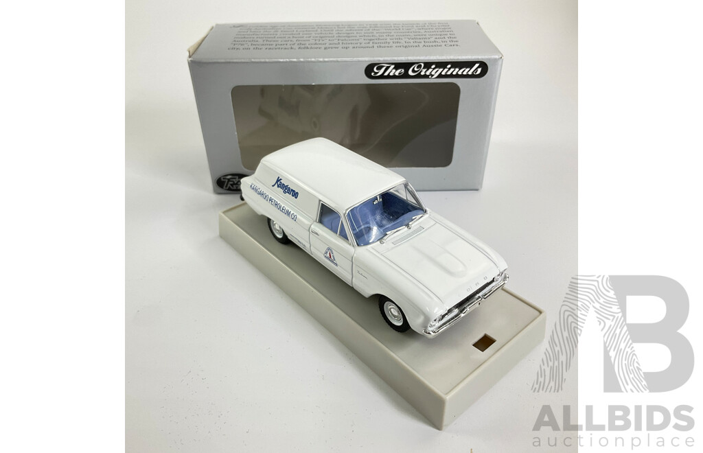 Trax Originals Diecast 1959 Ford XK Falcon Van, Kangaroo Petroleum - 1:43 Scale