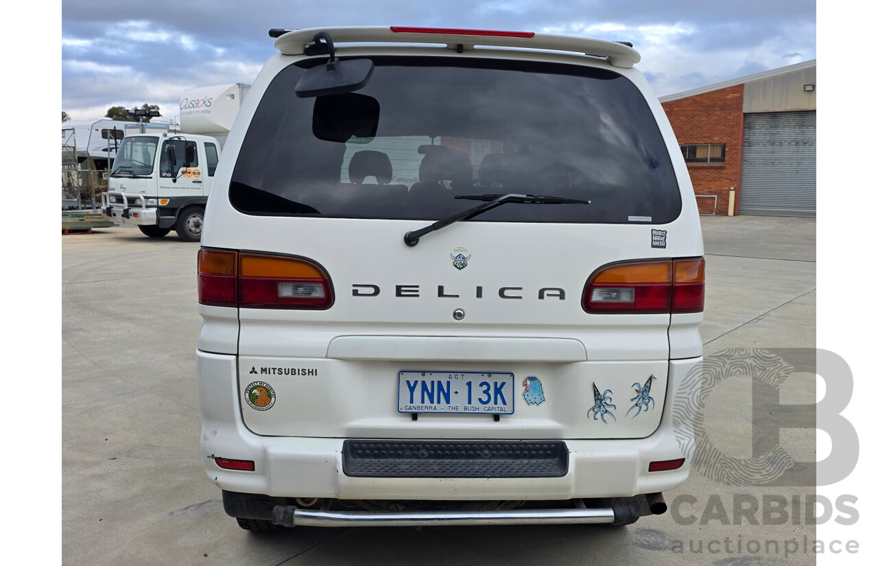 3/2000 Mitsubishi Delica Chamonix (4x4) 4d Van White Turbo Diesel 2.8L