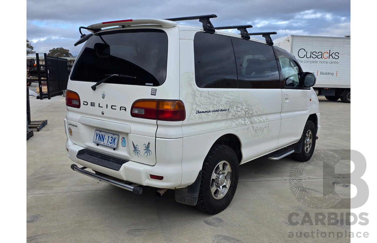 3/2000 Mitsubishi Delica Chamonix (4x4) 4d Van White Turbo Diesel 2.8L