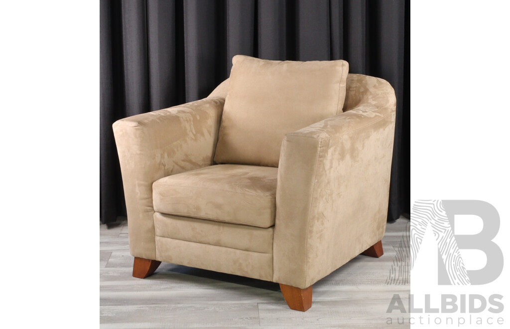Modern Suede Tub Chair by Janda Furniture