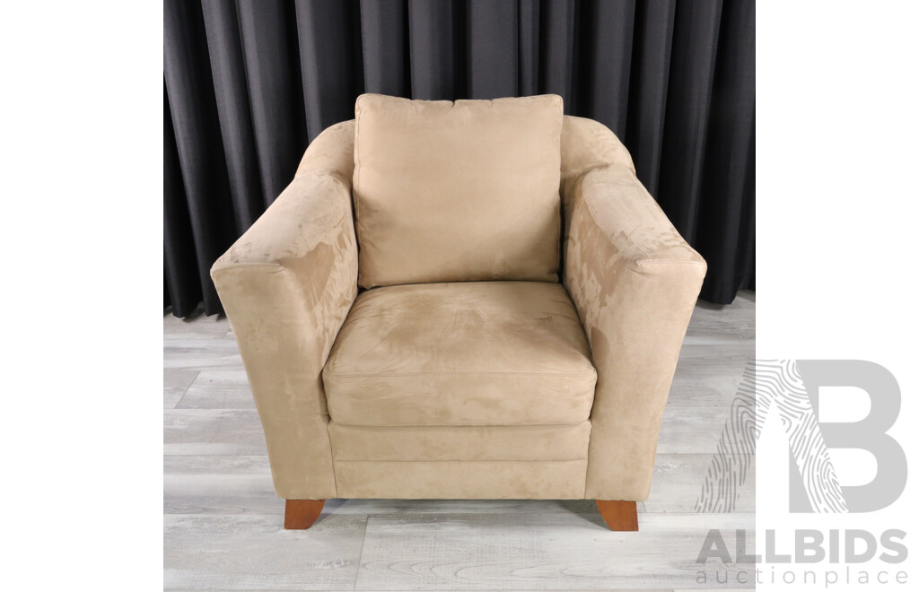Modern Suede Tub Chair by Janda Furniture