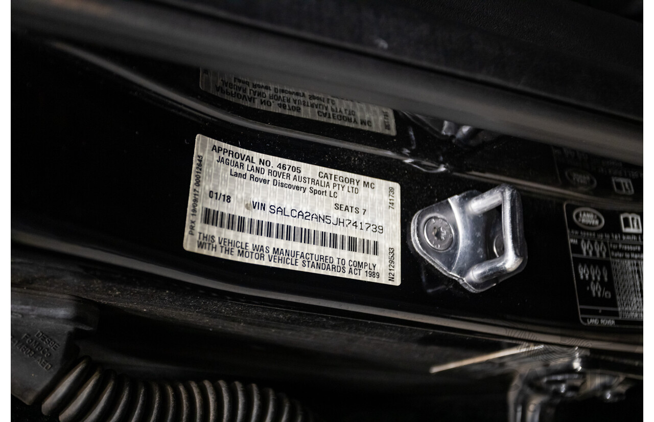 1/2018 Land Rover Discovery Sport TD4 SE (AWD) LC MY18 4d Wagon Santorini Black Turbo Diesel 2.0L
