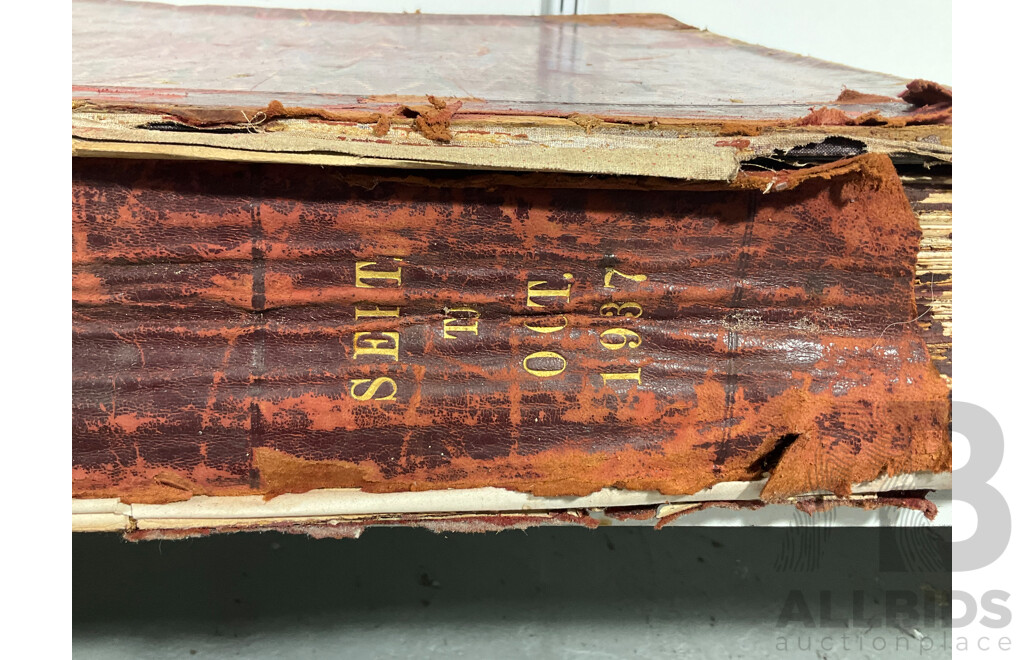 Hard Cover Bound Sydney Morning Herald Newspaper Archive September to October 1937