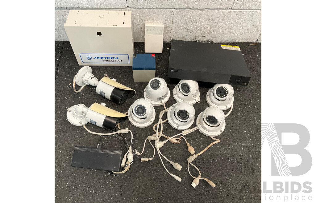 CCTV IP Camera Kit, Including Video Recorder, Several Dome and Bullet Security Cameras