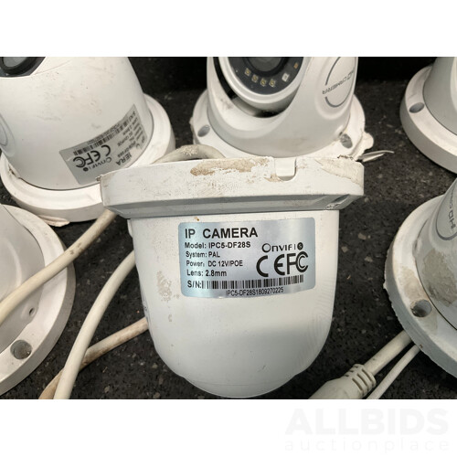 CCTV IP Camera Kit, Including Video Recorder, Several Dome and Bullet Security Cameras