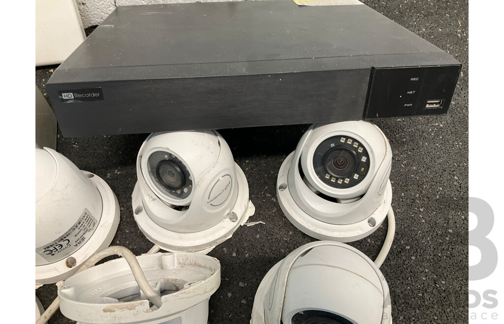 CCTV IP Camera Kit, Including Video Recorder, Several Dome and Bullet Security Cameras