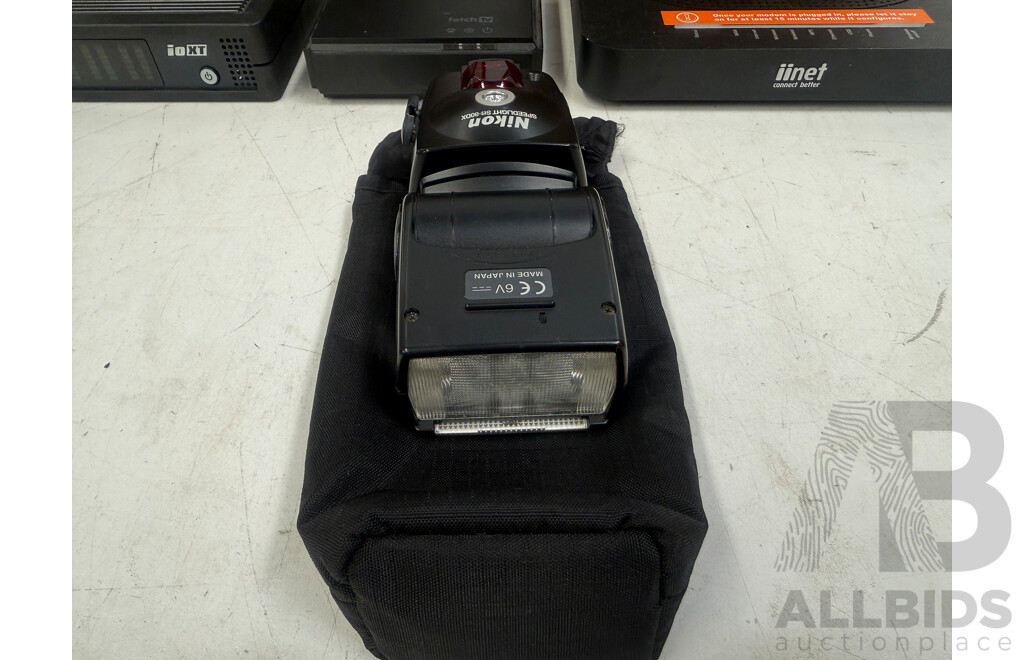 Nikon Flash + 2 Boxes of Household Portable Phones + Other Equipment
