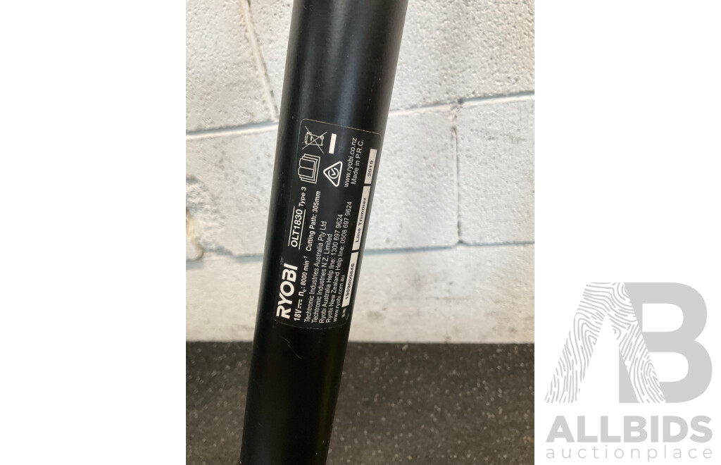 RYOBI ONE+ 18V Tools - Cordless Line Trimmer (OLT1830), Hand Vacuum (R18HVP), Drill Driver (R18DDP) and 4Ah Battery - Lot of 4