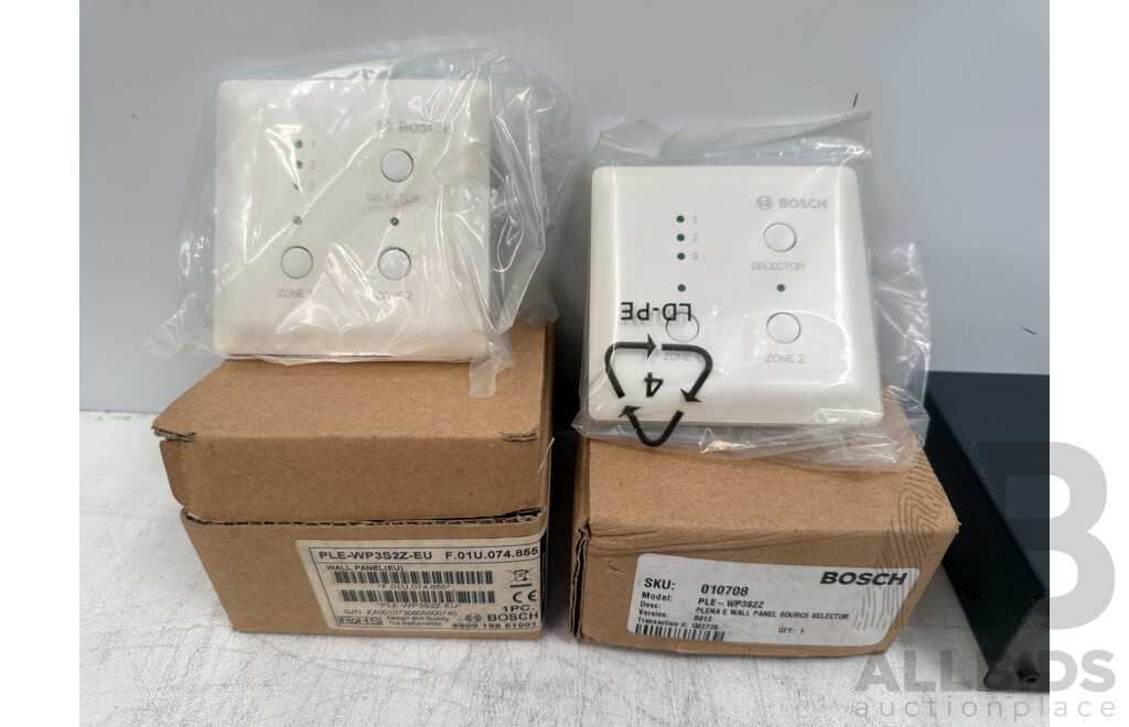 2x Bosch Plena E Wall Panel Source Selector + 2x Easy Link Hdmi RS-232 IR EXt Over CatX + Kramer 4X1 VGA/XGA Switcher