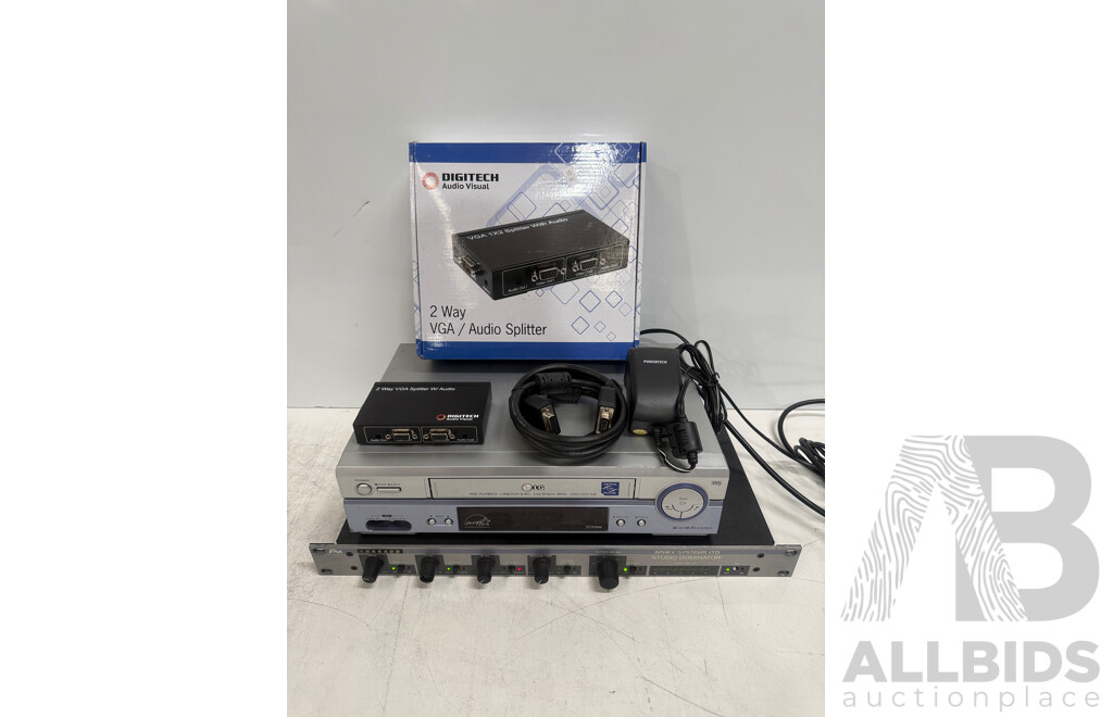 LG FC930W Video Cassette Recorder + Digitech 2 Way VGA/Audio Splitter + Aphex Studio Dominator Model 700