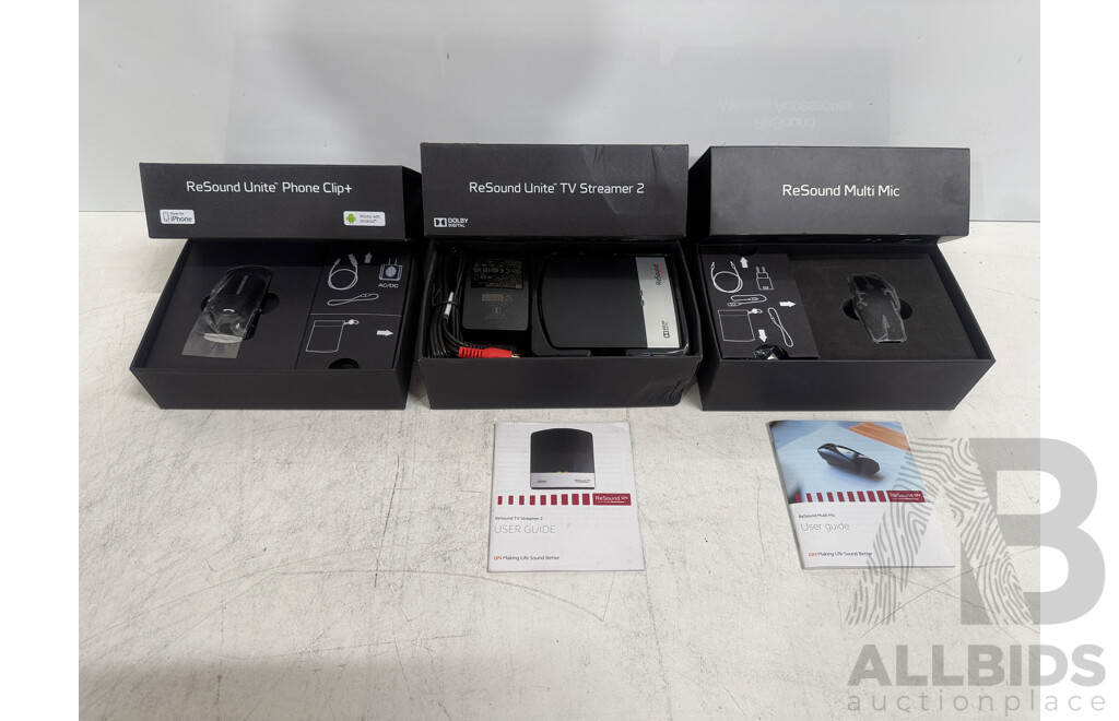 Resound Unite Kits - TV Streamer 2 + Multi Mic + Phone Clip+