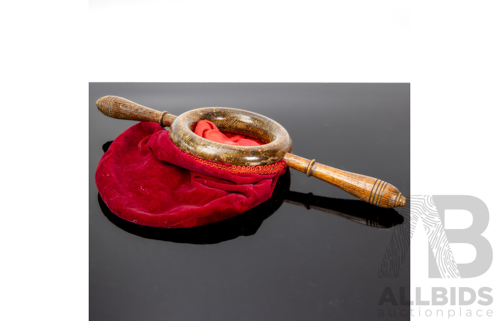 Turn of the Century Oak Church Collection Bag