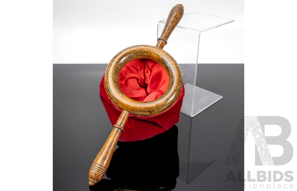 Turn of the Century Oak Church Collection Bag