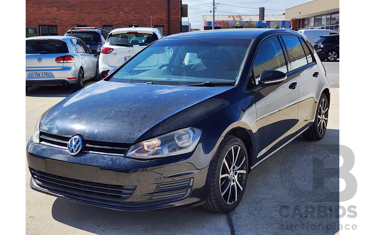 5/2014 Volkswagen Golf 90 TSI AU MY14 5d Hatchback Black 1.4L