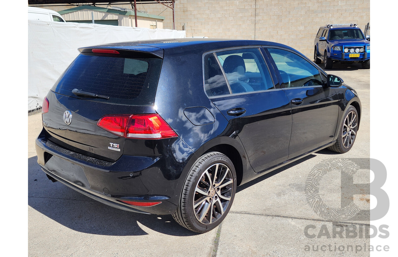 5/2014 Volkswagen Golf 90 TSI AU MY14 5d Hatchback Black 1.4L