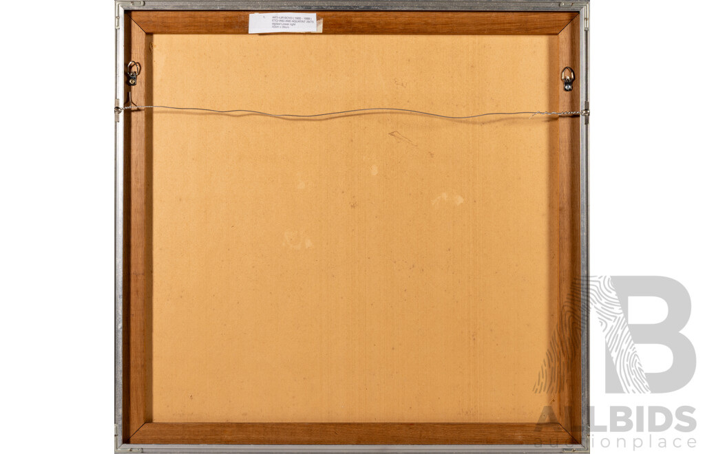 Arthur Boyd, (20th Century, Australian, 1920-1999), Lysistrata: Two Women Defend Themselves, Original Signed & Editioned Etching and Aquatint, 62 x 65 cm (frame)