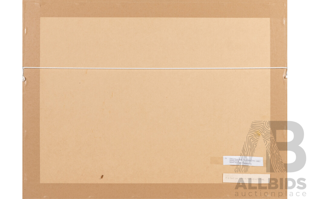 Felicia Pacanowska, (20th Century, Polish, 1907-2002), Untitled Abstract Composition, Original Limited Edition Signed Etching, 53 x 59 cm