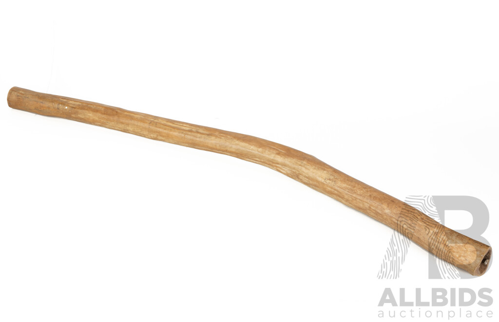 Artist Unknown (20th Century, Indigenous-Australian), Curved Plain Vintage Didgeridoo - 128 cm (approximate length)
