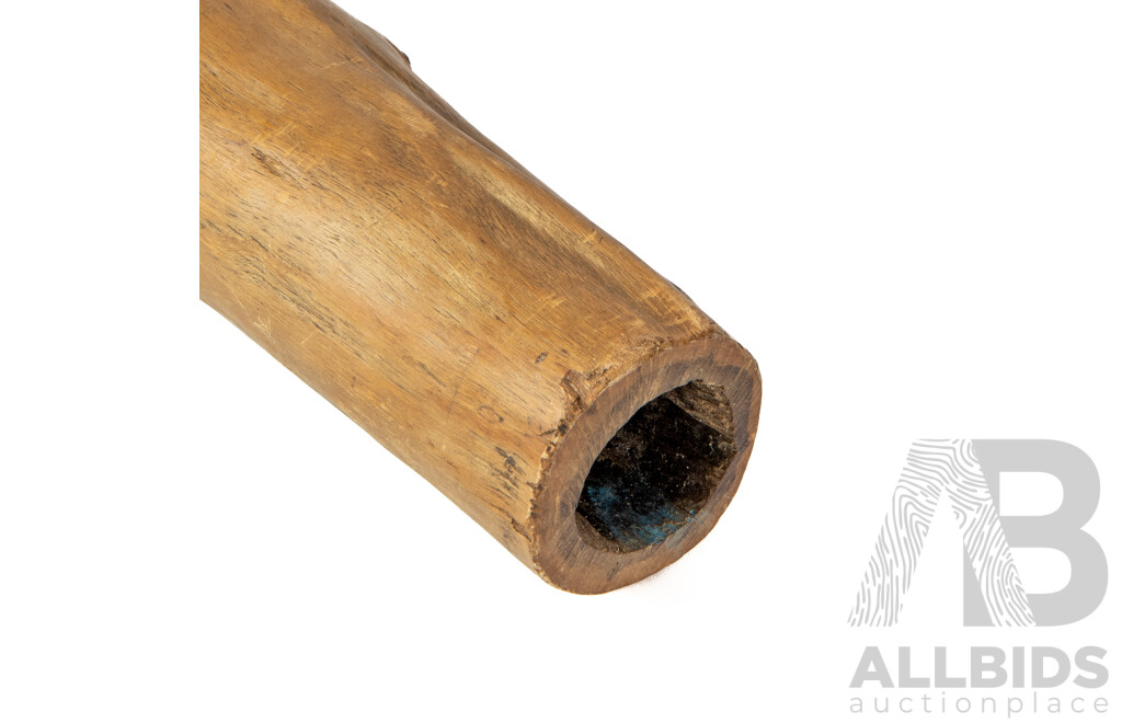Artist Unknown (20th Century, Indigenous-Australian), Curved Plain Vintage Didgeridoo - 128 cm (approximate length)