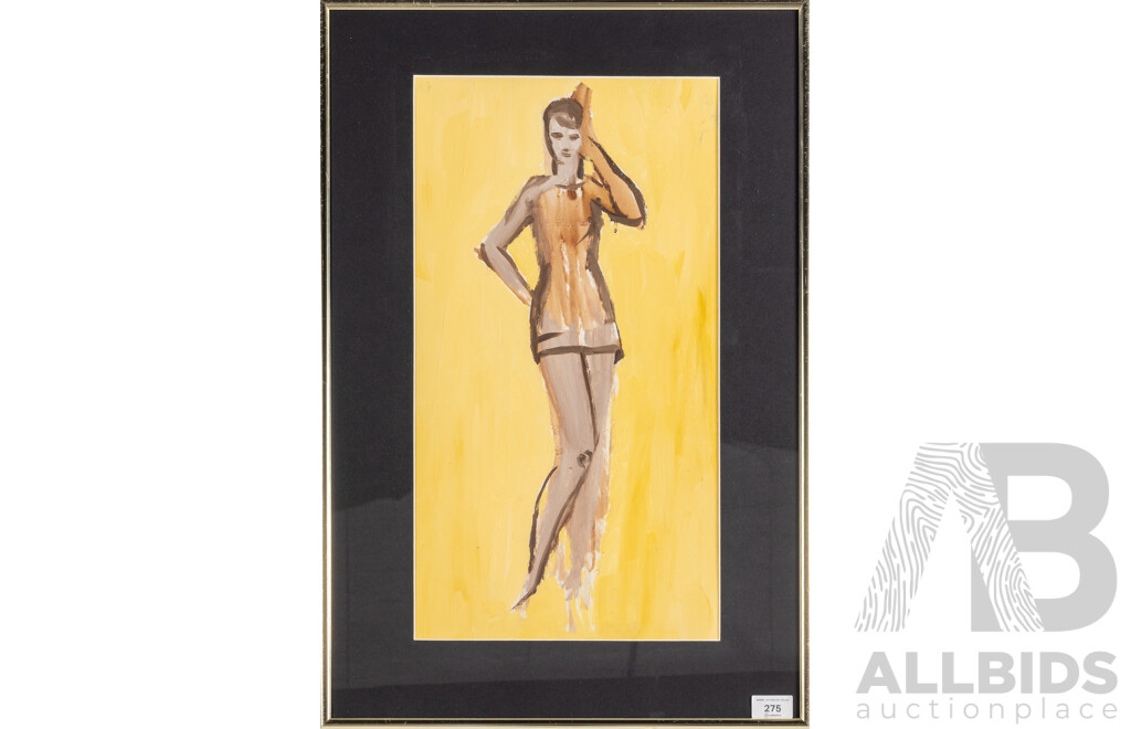 Bill Coleman (20th Century, Australian, 1922-1992), Untitled X 5 Figure Studies, Original Oil on Board, 69H x 46W cm (frame)