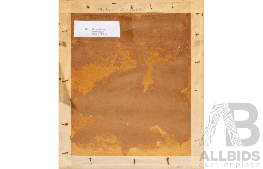 Robert Grieve (20th Century, Australian, 1924-2006), Spanish Bull (c1960-70s), Wonderful Original Pencil & Watercolour, 31 x 27 cm (frame)