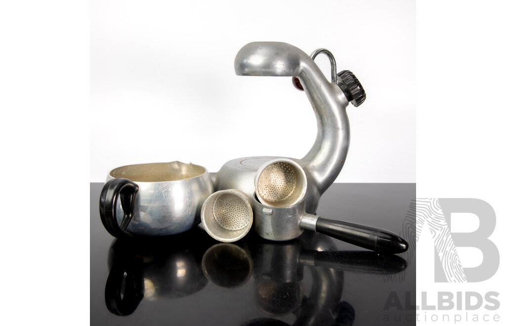 Mid Century Italian Atomic Brevetti Giordano Robbiati Milano Coffee Machine with Jug, Basket and Two Filters