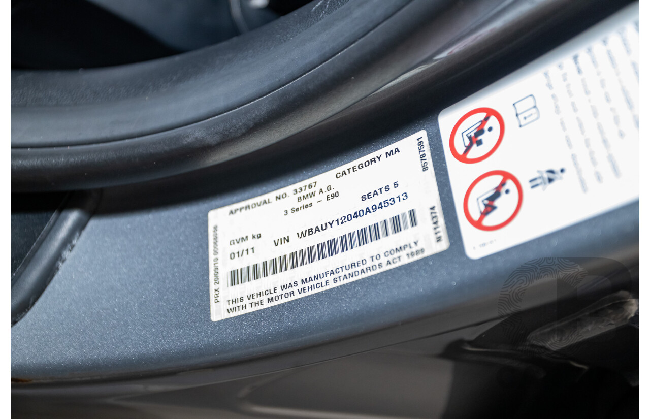 01/2011 BMW 320d Touring Lifestyle Msport Pack E91 MY11 4D Wagon Grey Turbo Diesel 2.0L