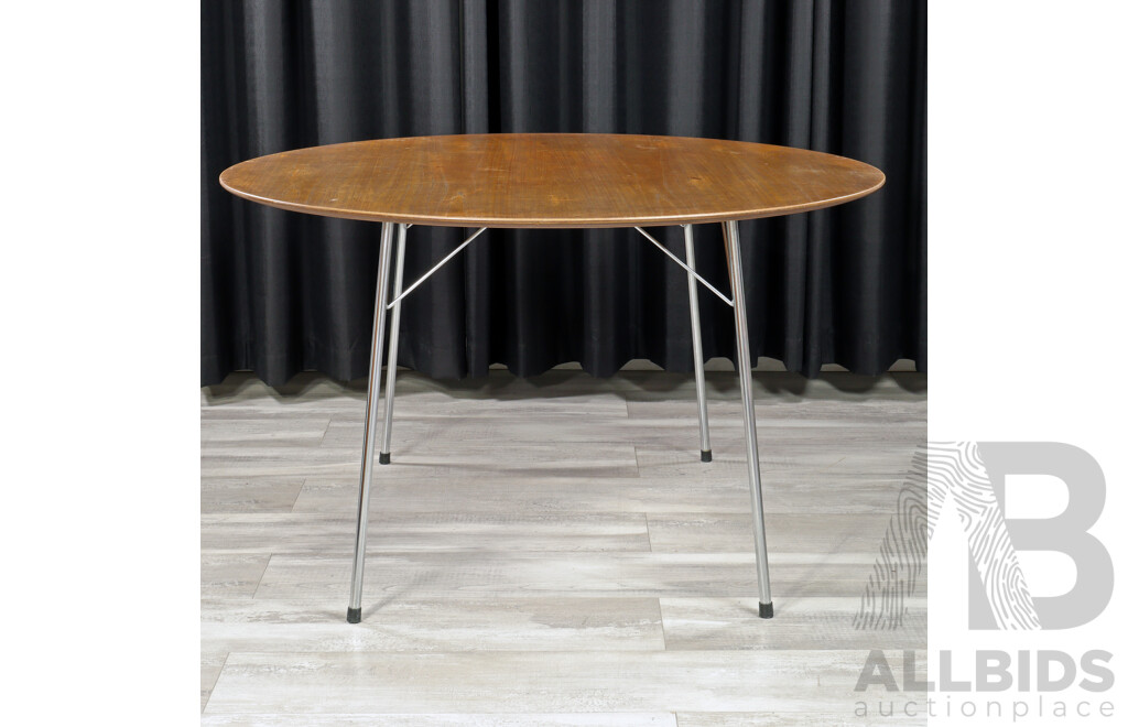Round Model 3600 Dining Table by Arne Jacobsen for Fritz Hansen
