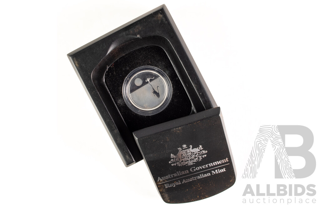 Australian RAM 2014 Silver Proof One Dollar Coin, Kangaroo at Sunet .999