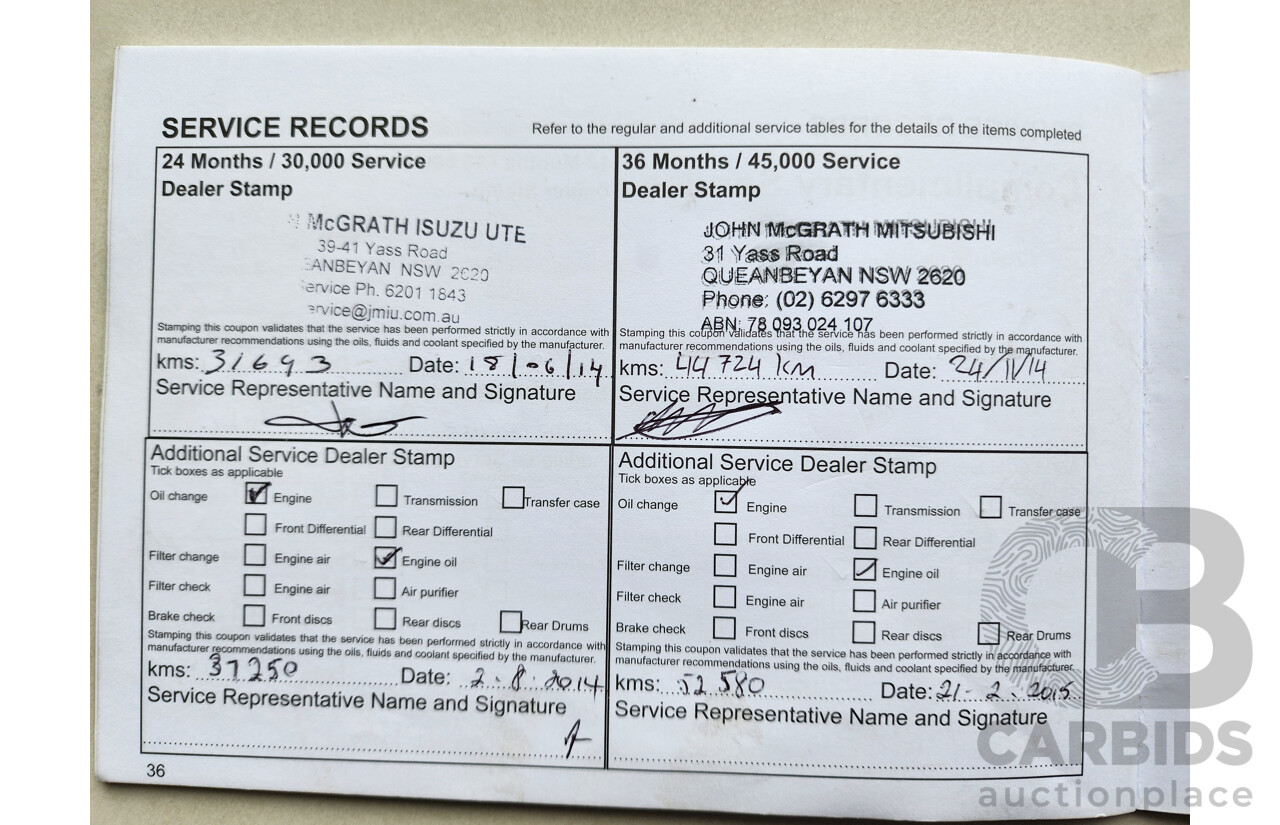 6/2013 Mitsubishi Triton GLX (4x4) MN MY13 Double Cab Utility White 2.5L