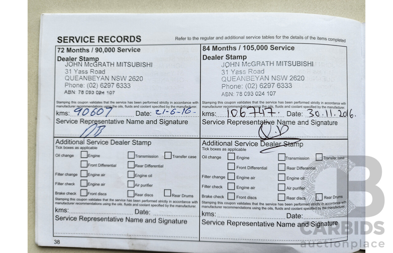 6/2013 Mitsubishi Triton GLX (4x4) MN MY13 Double Cab Utility White 2.5L