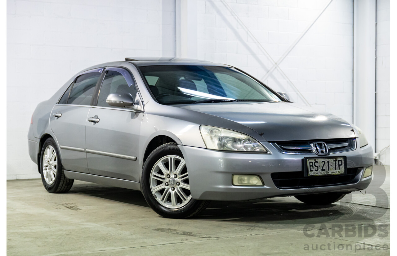 6/2006 Honda Accord V6 Luxury 40 MY06 Upgrade 4d Sedan Silverstone Metallic V6 3.0L