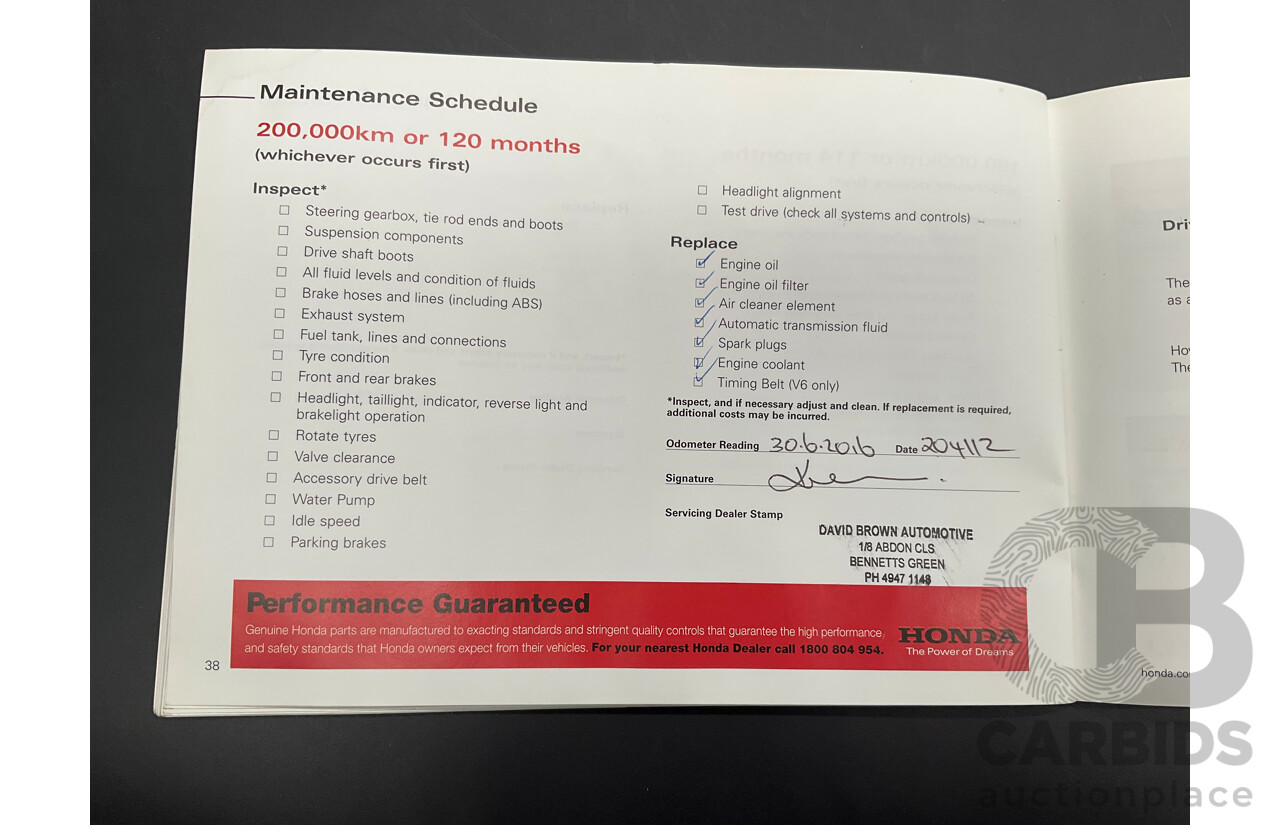 6/2006 Honda Accord V6 Luxury 40 MY06 Upgrade 4d Sedan Silverstone Metallic V6 3.0L