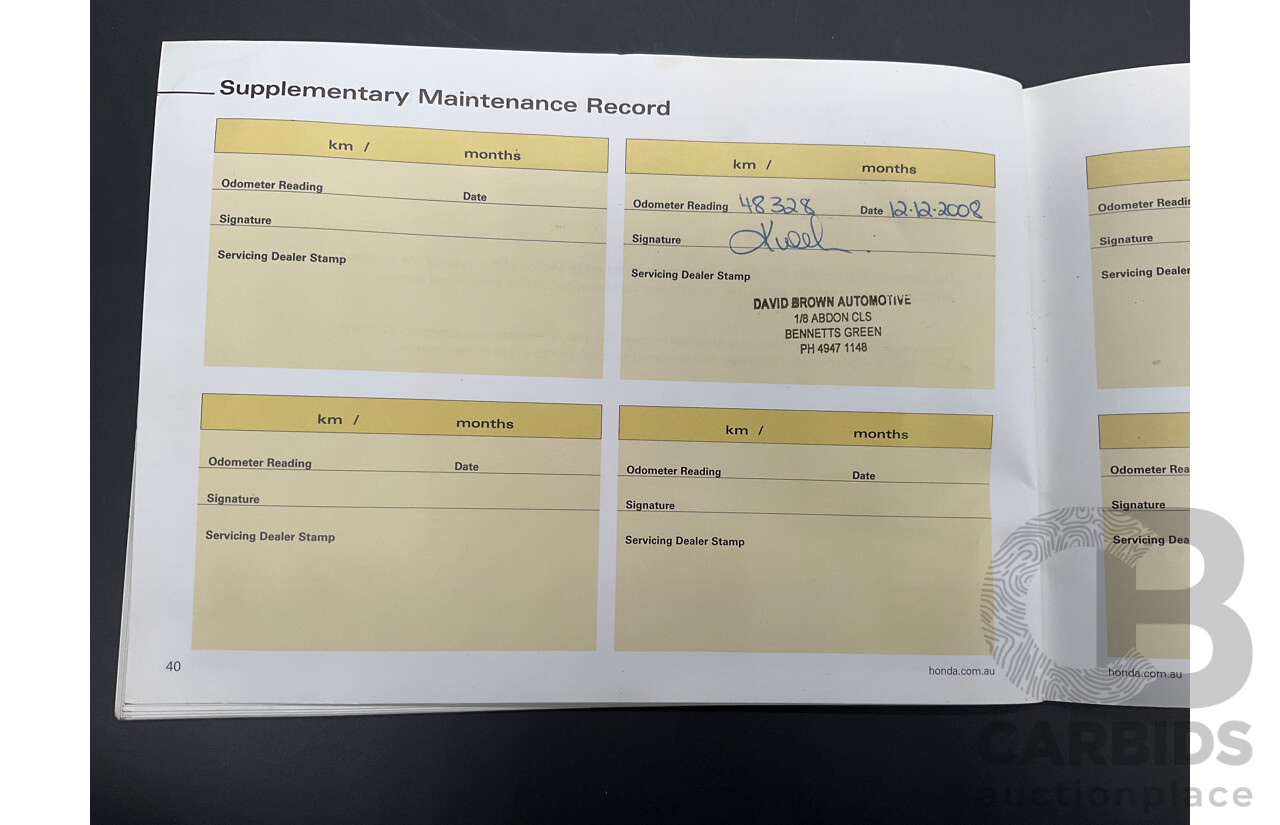6/2006 Honda Accord V6 Luxury 40 MY06 Upgrade 4d Sedan Silverstone Metallic V6 3.0L
