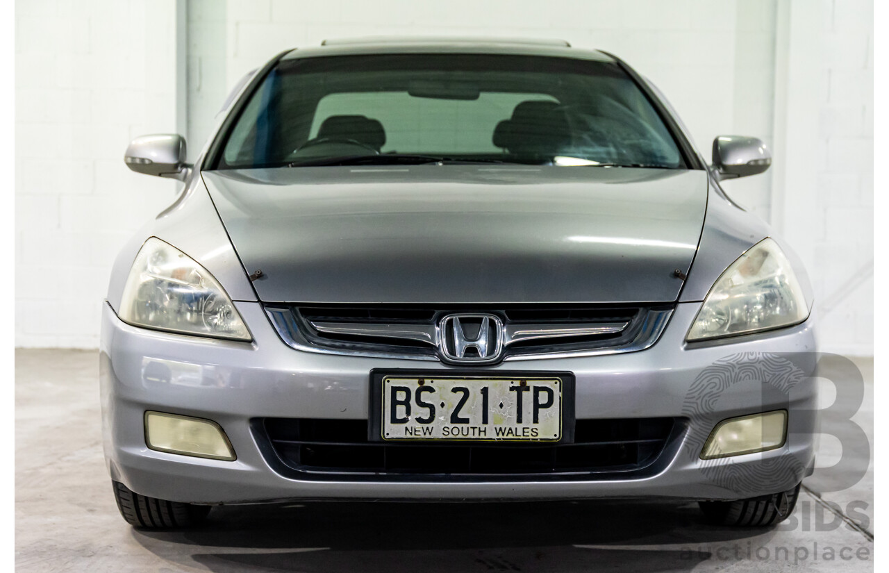 6/2006 Honda Accord V6 Luxury 40 MY06 Upgrade 4d Sedan Silverstone Metallic V6 3.0L