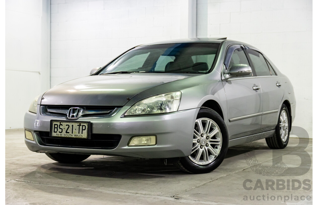 6/2006 Honda Accord V6 Luxury 40 MY06 Upgrade 4d Sedan Silverstone Metallic V6 3.0L
