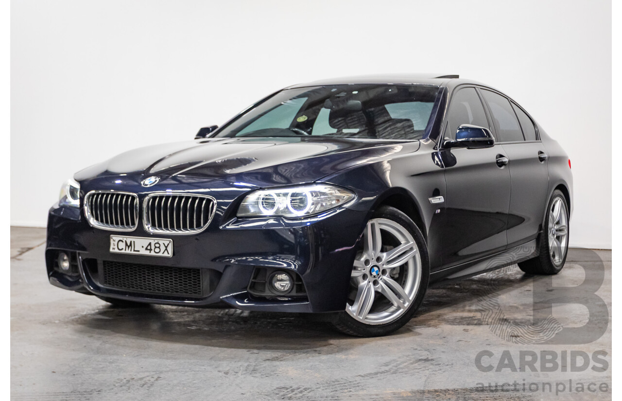11/2015 BMW 520d M-sport F10 MY15 4D Sedan Carbon Black Turbo Diesel 2.0L