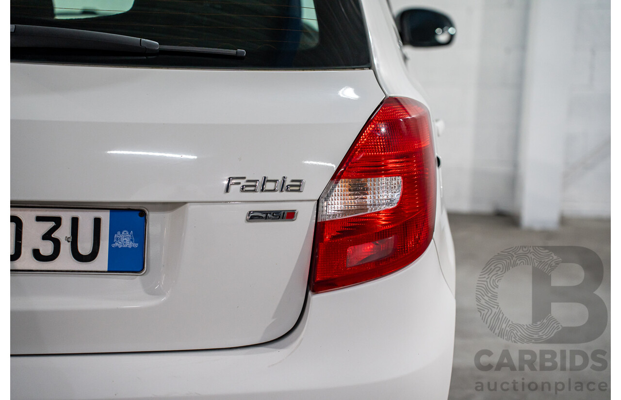 6/2012 Skoda Fabia 77 TSI 5JF MY13 5d Hatchback Candy White Turbo 1.2L