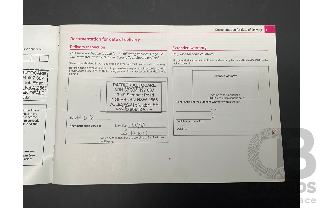 6/2012 Skoda Fabia 77 TSI 5JF MY13 5d Hatchback Candy White Turbo 1.2L