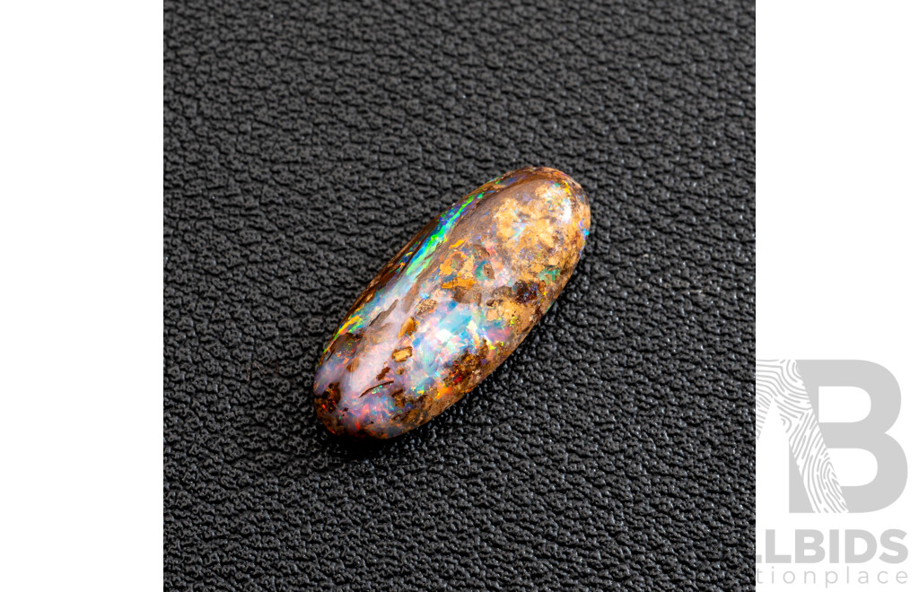 Australian Boulder Opal (QLD) Solid Elongated Oval, 5.25ct